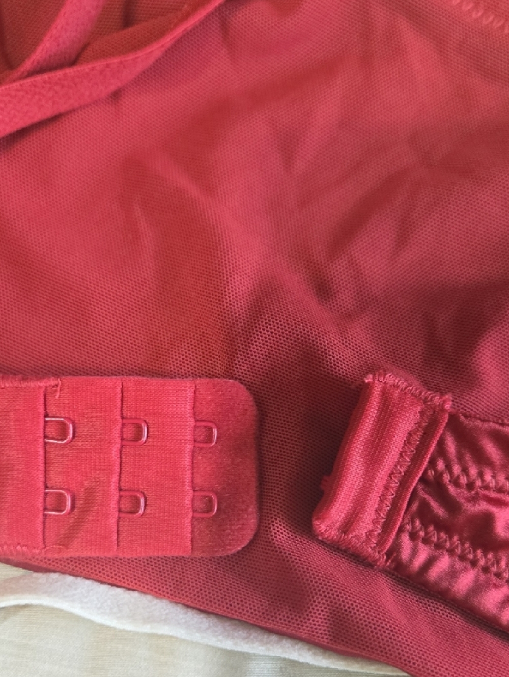 Satin Bralette Duo in Cream and Deep Red - Picture 4 of 6